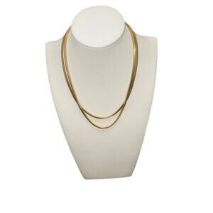 Vintage Forstner 1/20 12K Gold Filled Snake Chain Necklace Signed 16”